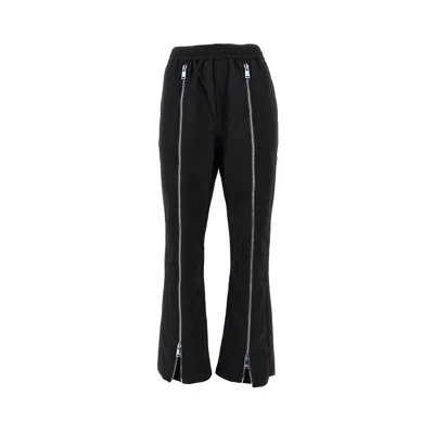 Purple Brand Satin Nylon Bootcut Track Pants In Black