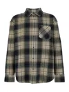 Purple Brand Multicolor Shirt With Check Motif And Patch Pocket In Cotton Man In Grey