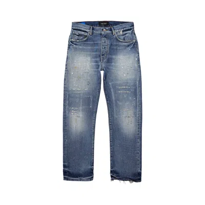 Pre-owned Purple Brand Shadow Repair Jeans 'mid Indigo'