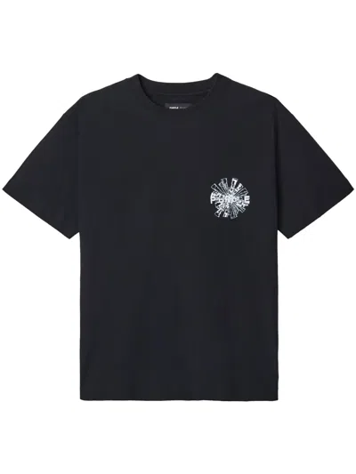 Purple Brand Shattered Wordmark T-shirt In Black