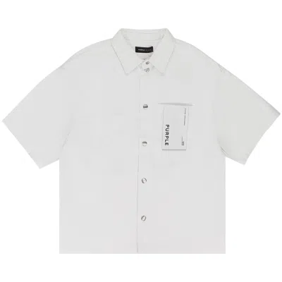 Pre-owned Purple Brand Short-sleeve Shirt Jacket 'white' | Men's Size Xl