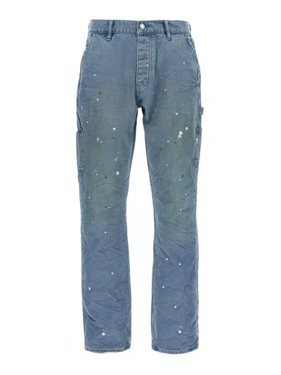 Purple Brand P092 Copper Plate Carpenter Pants In Blue