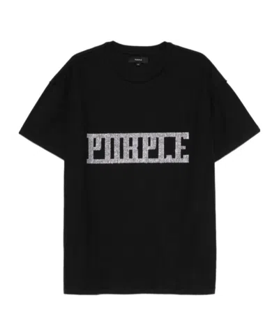 Purple Brand Short-sleeved T-shirt In Black