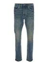 Purple Brand Blue Skinny Faded Jeans In Denim Black In Blue