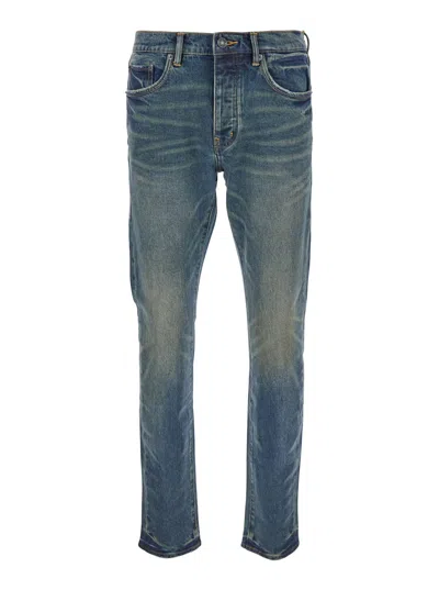 PURPLE BRAND BLUE SKINNY FADED JEANS IN DENIM BLACK