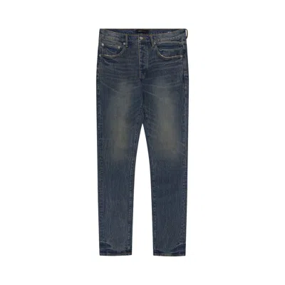 Pre-owned Purple Brand Skinny Crackle Coated Jeans 'mid Indigo' | Blue | Men's Size 28
