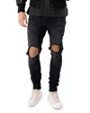 Purple Brand Skinny Fit Jeans In Raw Indigo In Black Wash Blue