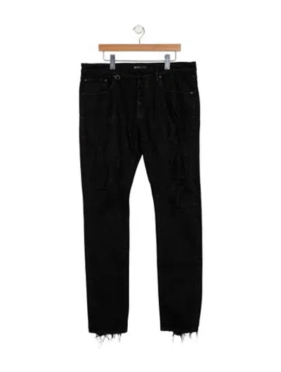 Pre-owned Purple Brand Skinny Jeans In Black