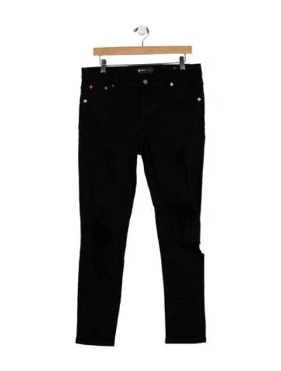 Pre-owned Purple Brand Skinny Jeans In Black