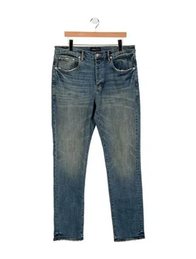 Pre-owned Purple Brand Skinny Jeans In Blue