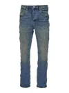 Purple Brand Torn Dark Paint Indigo Skinny Jeans