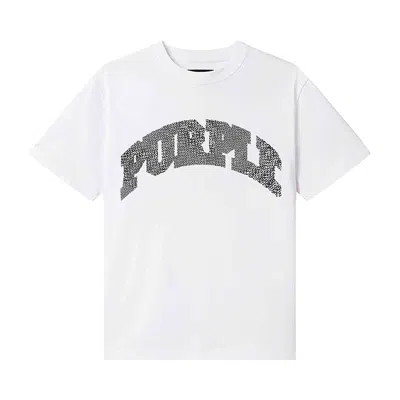 Pre-owned Purple Brand Slab Wordmark Tee 'white' | Men's Size M