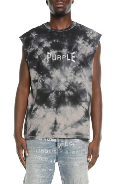 Purple Brand Sleeveless Cotton Graphic T-shirt In Gray