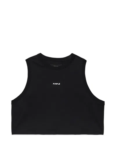 Purple Brand Sleeveless Top In Black