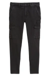 Purple Brand Slim Fit Brushed Cotton Stretch Twill Cargo Pants In Black