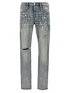 Purple Brand Paint Blowout Slim Fit Jeans In Blue