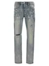 Purple Brand Paint Blowout Slim Fit Jeans In Gray