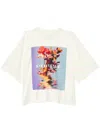 Purple Brand Smudge-print Cotton T-shirt In White