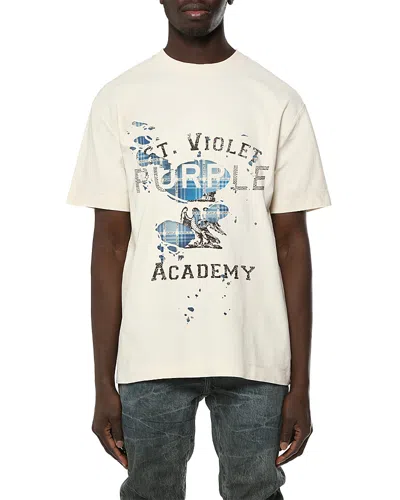 Purple Brand St. Violet Academy Cotton Logo T-shirt In White