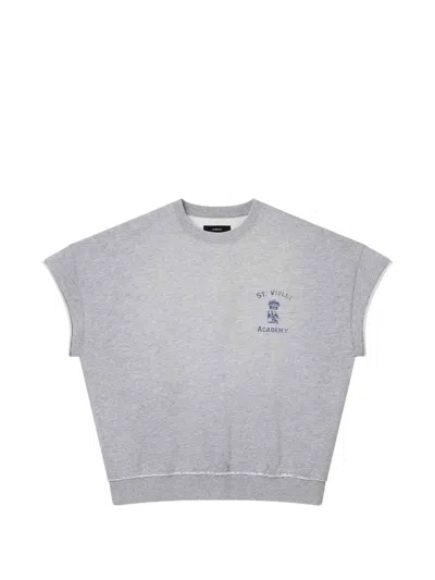 Purple Brand St. Violet Logo-print Fleece T-shirt In Animal Print