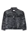 Purple Brand Jacquard Jacket Black Denim Jackets In Black