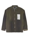 Purple Brand Stadium "green" Long-sleeve Denim Shirt Jacket In Green