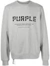 Purple Brand Stencil Logo-print Sweatshirt In Grey