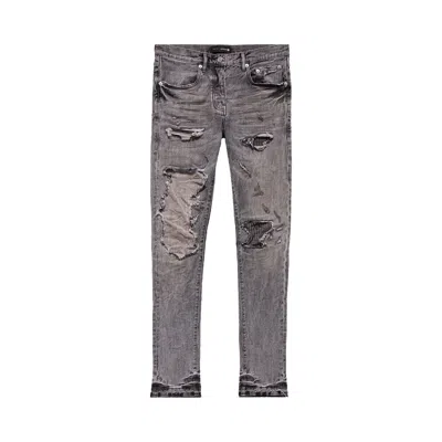 Pre-owned Purple Brand Stitch Patch Repair Jeans 'grey' | Men's Size 34