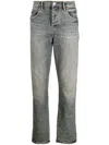 Purple Brand Stonewashed Slim-fit Jeans In Blue