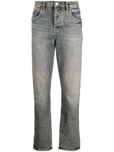 Purple Brand Stonewashed Slim-fit Jeans In Blue