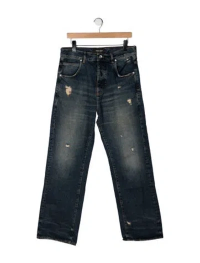 Pre-owned Purple Brand Straight-leg Jeans In Blue