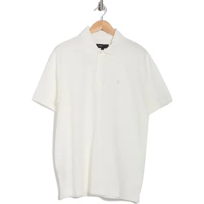 Purple Brand Stretch Cotton Piqué Knit Polo In Off White