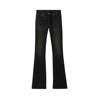 Pre-owned Purple Brand Super Stack Flare Pants 'black' | Men's Size 36