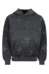 Purple Brand Gothic Stars Cotton Hoodie In Black