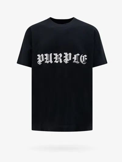 Purple Brand Black Jersey Gothic Lettering Logo T-shirt
