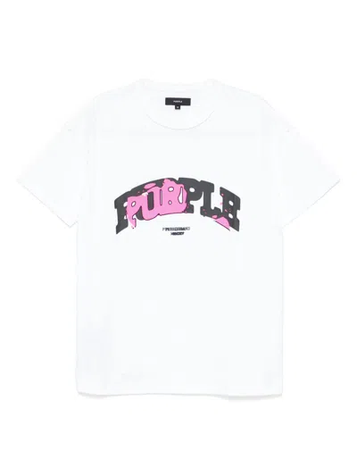 PURPLE BRAND T-SHIRT MIT LOGO-PRINT