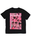 Purple Brand Short Sleeve Textured Inside Out Graphic Tee In Black