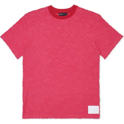 Purple Brand Terry Jacquard Cotton & Modal T-shirt In Red