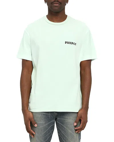 Purple Brand Textured Graphic Tee In Green