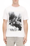 Purple Brand Textured Inside Out Cotton Graphic T-shirt In White
