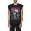 Purple Brand Textured Inside Out Cotton Graphic T-shirt In Black