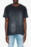 Purple Brand Textured Inside Out Cotton Graphic T-shirt In Black