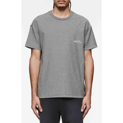 Purple Brand Textured Inside Out Cotton Graphic T-shirt In Heather