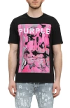 Purple Brand Short Sleeve Textured Inside Out Graphic Tee In Multi