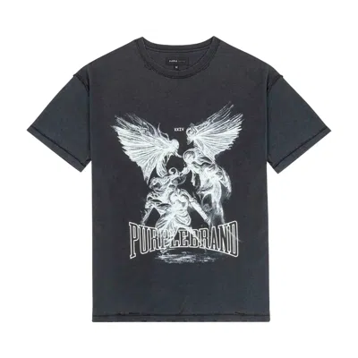 Pre-owned Purple Brand Textured Inside Out Tee 'black'