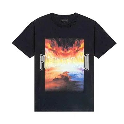 Pre-owned Purple Brand Textured Inside Out Tee 'black' | Men's Size Xl