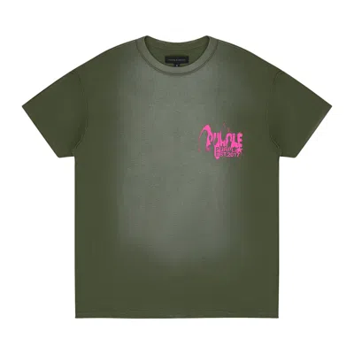 Pre-owned Purple Brand Textured Inside Out Tee 'green' | Men's Size M