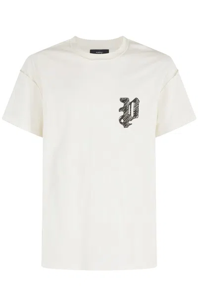 Purple Brand Textured Inside Out Logo Tee In White