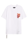 Purple Brand Textured Jersey Graphic T-shirt In White