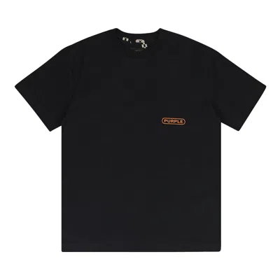 Pre-owned Purple Brand Textured Jersey Short-sleeve Tee 'black' | Men's Size L
